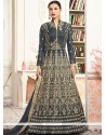 Gauhar Khan Grey Floor Length Anarkali Suit