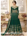 Resham Work Faux Georgette Floor Length Anarkali Suit