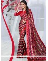 Fancy Fabric Print Work Printed Saree