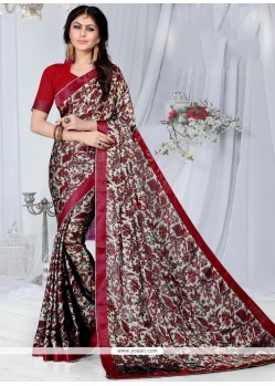 Fancy Fabric Multi Colour Printed Saree