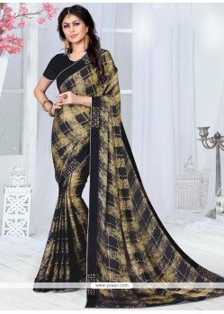 Fancy Fabric Print Work Printed Saree