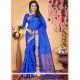 Blue Woven Work Traditional Saree