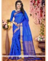 Blue Woven Work Traditional Saree