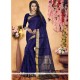 Woven Work Navy Blue Traditional Saree