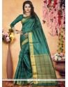 Art Silk Green Traditional Designer Saree