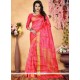 Rose Pink Art Silk Traditional Designer Saree