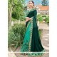 Faux Georgette Embroidered Work Half N Half Saree