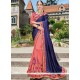 Faux Georgette Embroidered Work Designer Half N Half Saree