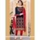 Embroidered Work Churidar Suit