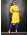 Rayon Yellow Casual Kurti