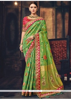 Green Traditional Designer Saree