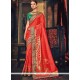 Resham Work Red Banarasi Silk Designer Traditional Saree