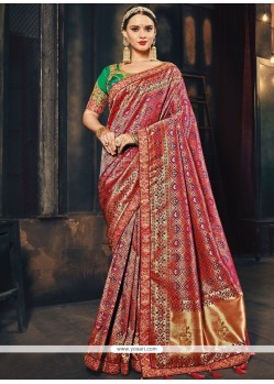 Banarasi Silk Patch Border Work Traditional Designer Saree