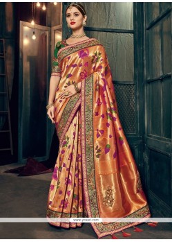 Multi Colour Resham Work Designer Traditional Saree