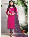 Cotton Paisley Print Work Churidar Suit