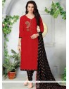 Red Churidar Suit