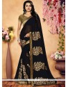 Patch Border Work Faux Georgette Saree