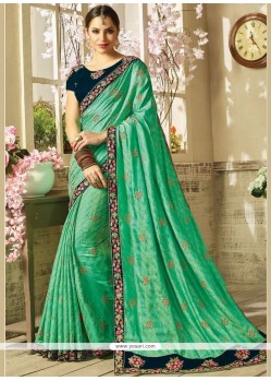 Sea Green Designer Traditional Saree