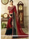 Fancy Fabric Embroidered Work Shaded Saree