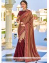 Embroidered Work Multi Colour Designer Saree