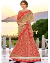 Patch Border Work Lehenga Saree