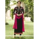 Faux Georgette Embroidered Work Jacket Style Suit