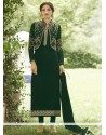 Embroidered Work Faux Georgette Jacket Style Suit