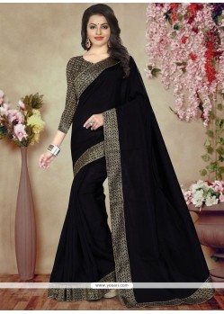 Black Art Silk Traditional Saree