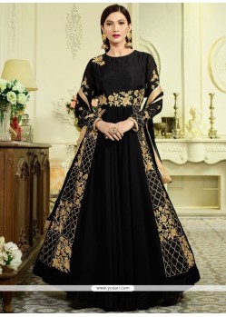 Gauhar Khan Black Floor Length Anarkali Suit
