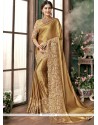 Embroidered Work Gold Designer Traditional Saree