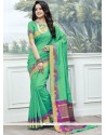 Green Woven Work Traditional Saree