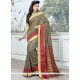 Woven Work Beige Traditional Saree