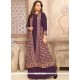 Embroidered Faux Georgette Designer Suit In Purple