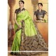 Weaving Work Green Traditional Designer Saree
