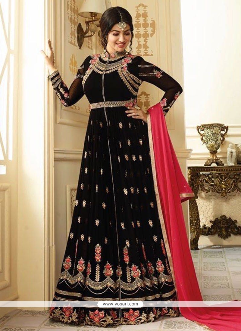 Ayesha Takia Black Floor Length Anarkali Suit