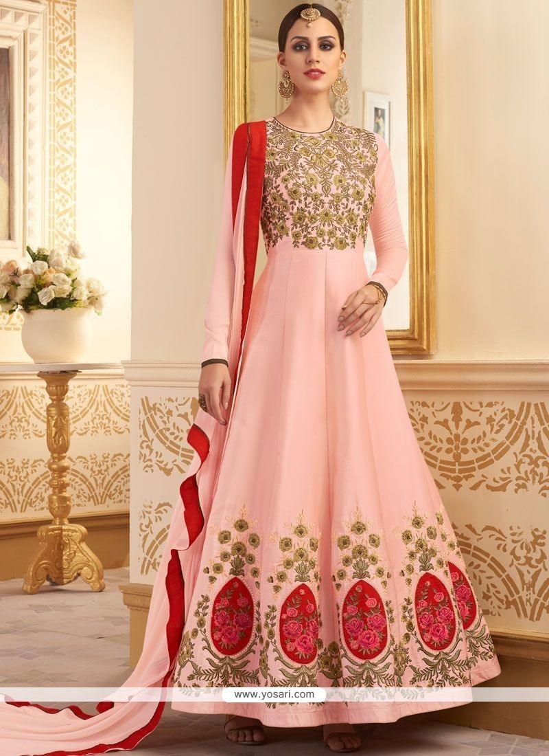 Pink Floor Length Anarkali Suit