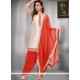 Lace Work Beige Raw Silk Readymade Suit