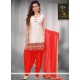 Lace Work Raw Silk White Readymade Suit