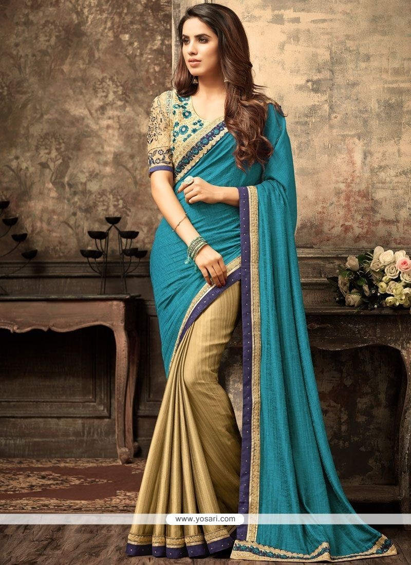 Embroidered Work Fancy Fabric Traditional Saree