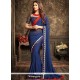Fancy Fabric Navy Blue Designer Traditional Saree