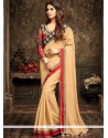 Beige Fancy Fabric Traditional Saree