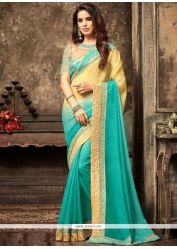 Patch Border Work Shaded Saree