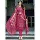 Magenta Churidar Designer Suit