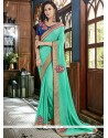 Patch Border Work Faux Georgette Classic Saree