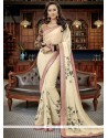 Patch Border Work Faux Georgette Classic Designer Saree