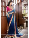 Navy Blue Shaded Saree