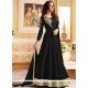 Black Embroidered Work Banglori Silk Floor Length Anarkali Suit