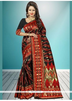 Art Silk Black Designer Traditional Saree