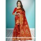 Art Silk Red Weaving Work Designer Traditional Saree