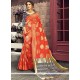 Orange Weaving Work Art Silk Designer Traditional Saree